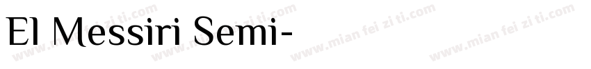 El Messiri Semi字体转换